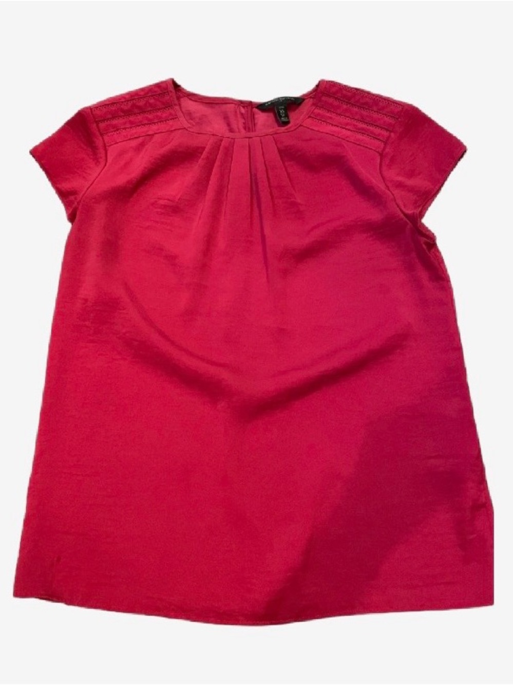 Women’s pink Cap-Sleeve Pleated Blouse